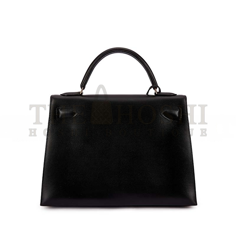 H**me5 VINTAGE BLACK BOX KELLY 32 GOLD HARDWARE (32*23*10.5cm) Master Quality